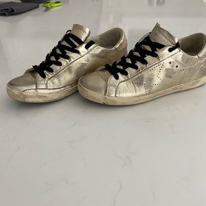 Golden goose gold authentic sneakers shoe running black 39 8.5 9